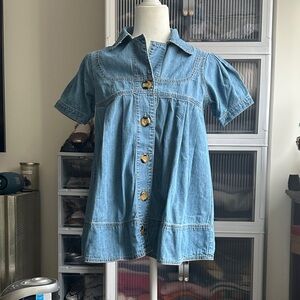 Pilcro Light Blue Denim Top